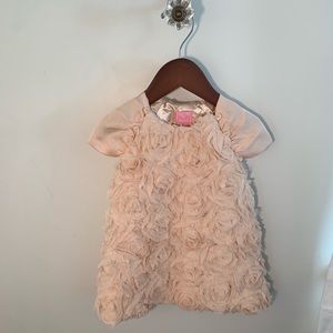 Vintage Rose Dress with Cap Sleeves